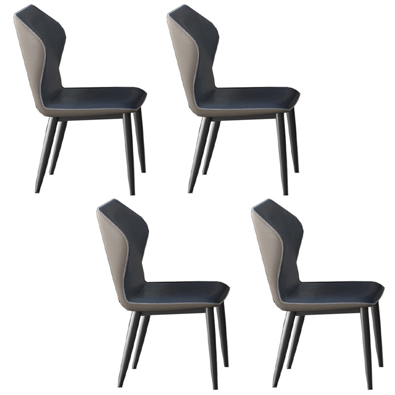 Marble Dining Table Set 1/4/5/7/11 Pcs Rectangle Table with Wingback Chairs