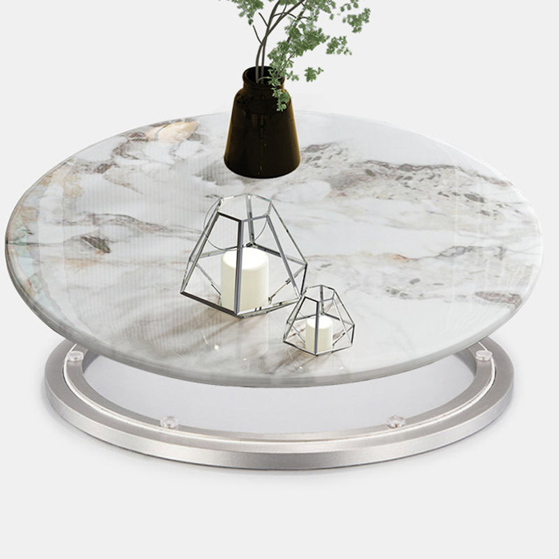 Contemporary Stone Turntable Dining Set Stone 1/2/5/7 Pieces Dining Furniture for Home