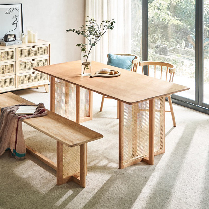 Modern Dining Set 1/2/4 Pcs Solid Wood Dining Table and Windsor Chairs