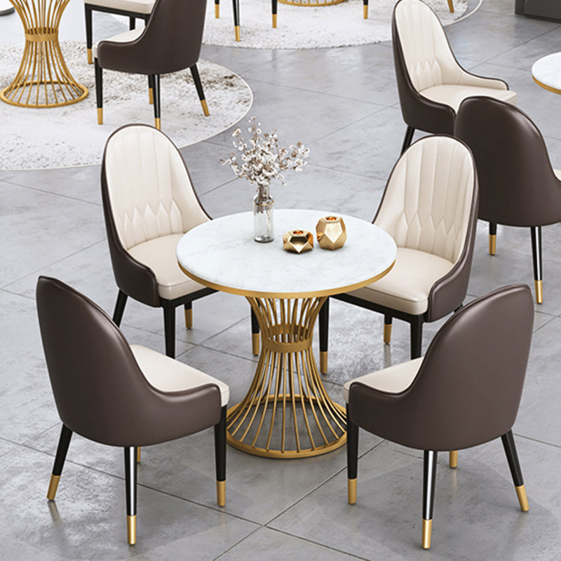 Glam Stone Dining Set 1/3/4/5 Pieces Dining Furniture for Home