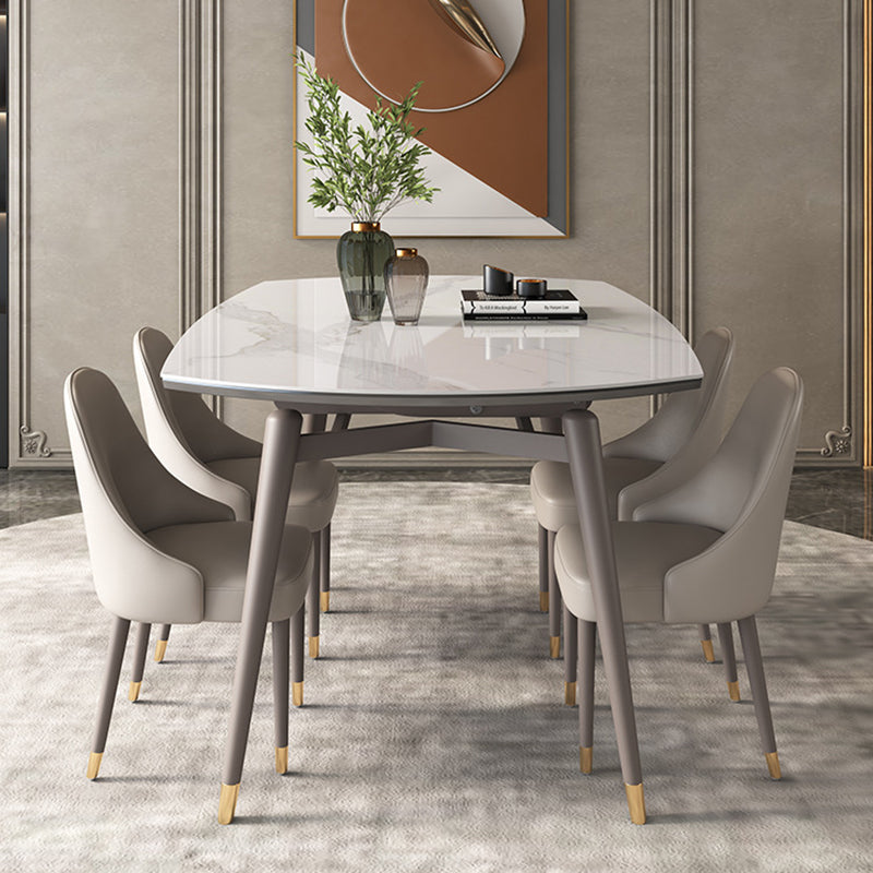 Contemporary Stone Dining Set 1/2/5/7 Pieces Dining Furniture for Home