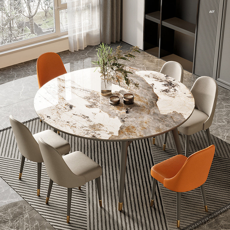 Contemporary Stone Dining Set 1/2/5/7 Pieces Dining Furniture for Home