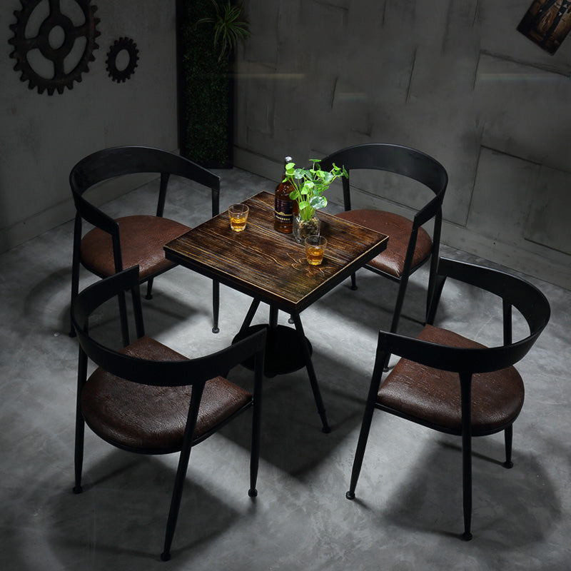 Modern Style Round Solid Wood Dining Set 1/2/3/4/5 Pieces Dining Set