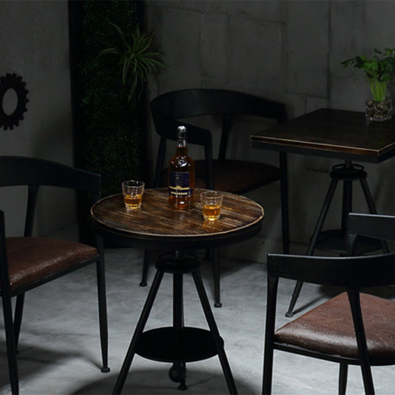 Modern Style Round Solid Wood Dining Set 1/2/3/4/5 Pieces Dining Set