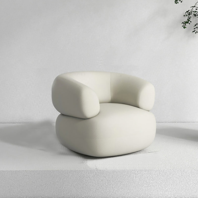 Contemporary Curved Sofa Sloped Arm Sofa with Tight Back for Living Room