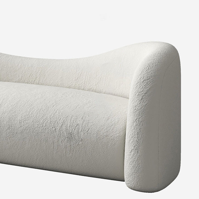 Contemporary Curved Sofa Sloped Arm Sofa with Tight Back for Living Room