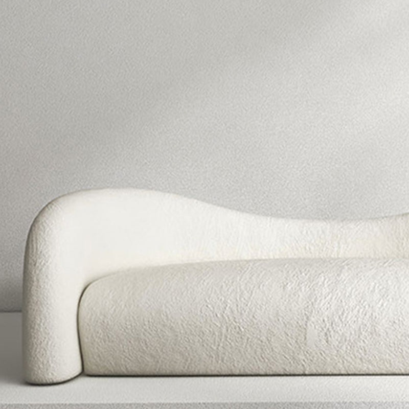 Contemporary Curved Sofa Sloped Arm Sofa with Tight Back for Living Room