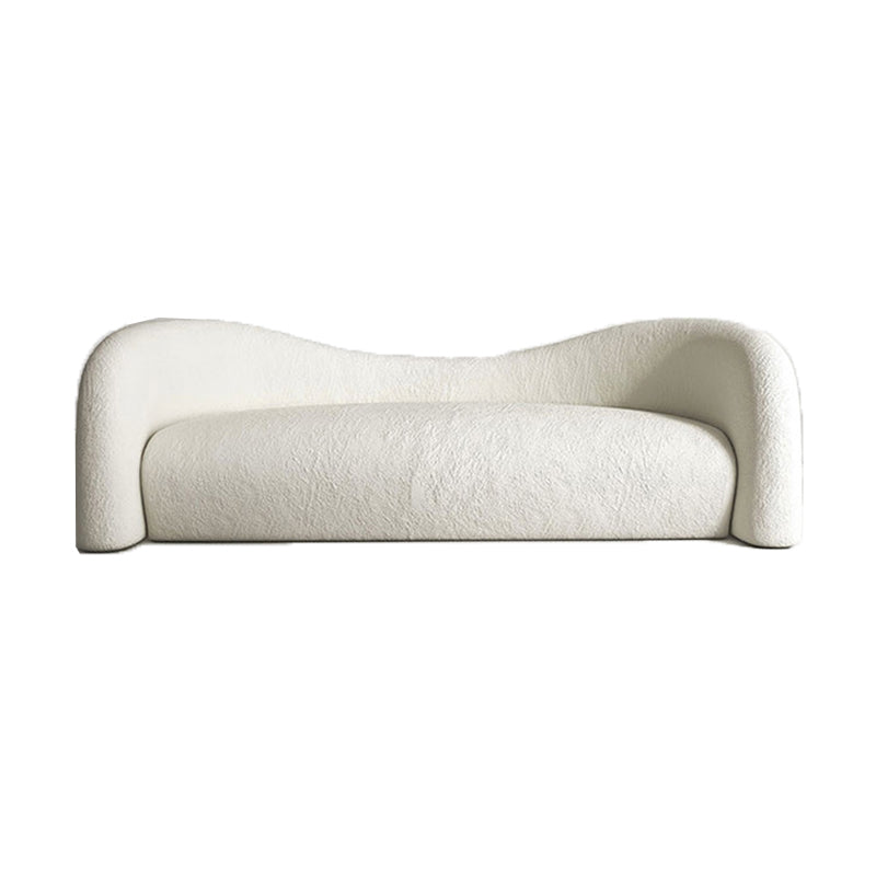 Contemporary Curved Sofa Sloped Arm Sofa with Tight Back for Living Room