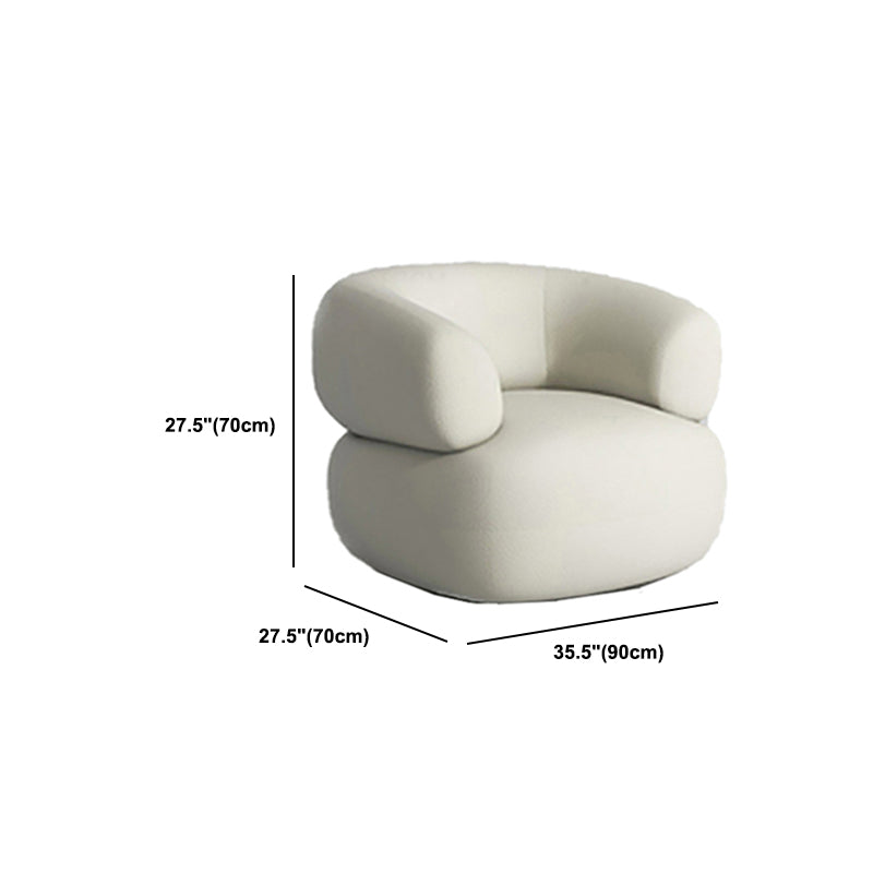 Contemporary Curved Sofa Sloped Arm Sofa with Tight Back for Living Room
