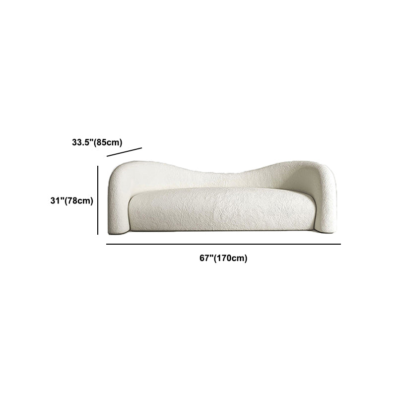 Contemporary Curved Sofa Sloped Arm Sofa with Tight Back for Living Room