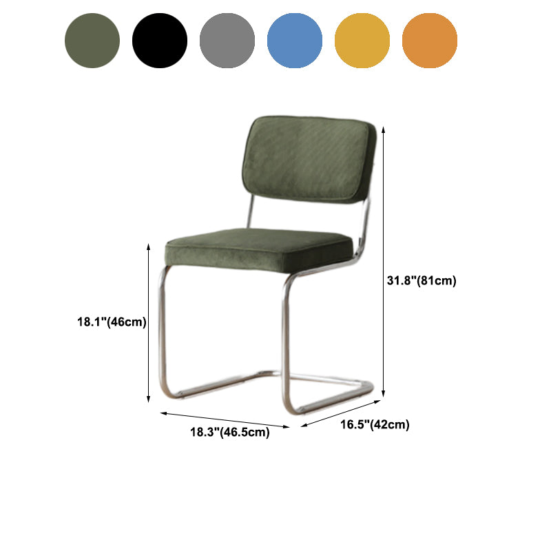 16.54" Wide Scandinavian Style Single Sofa Chair Fixed Backed Armless Chair