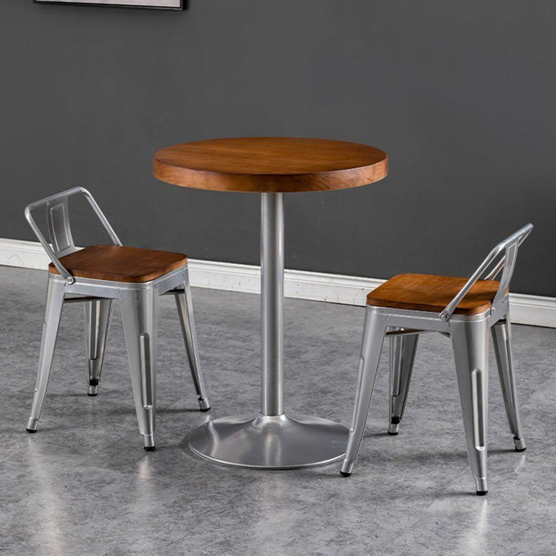 Industrial Dining Set 1/2/3/5 Pcs Kitchen Table and Chairs with Metal Frame