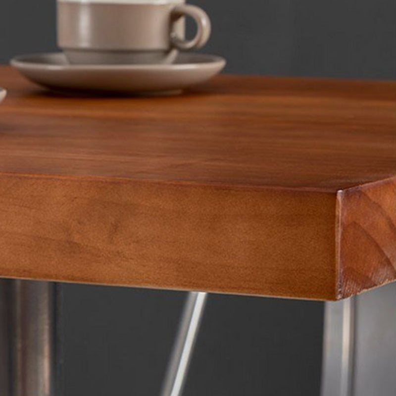 Industrial Dining Set 1/2/3/5 Pcs Kitchen Table and Chairs with Metal Frame