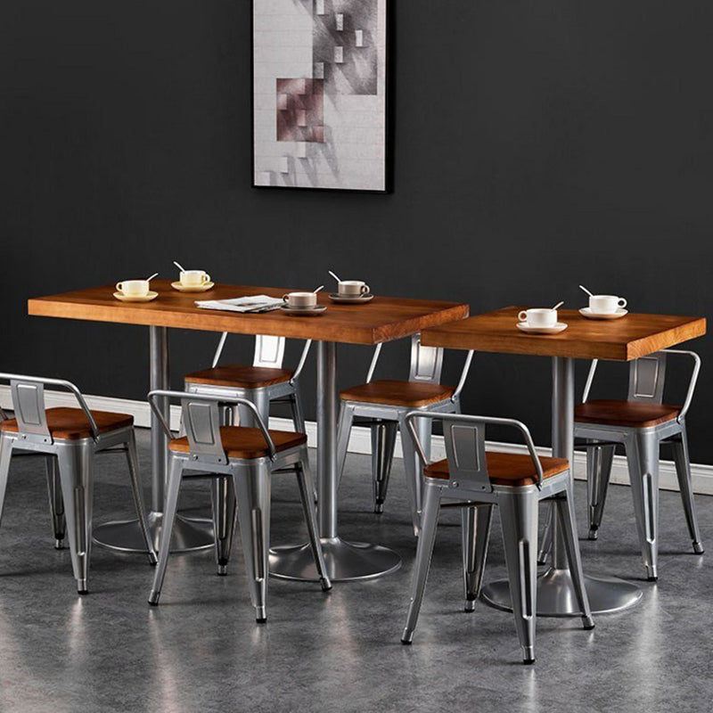 Industrial Dining Set 1/2/3/5 Pcs Kitchen Table and Chairs with Metal Frame