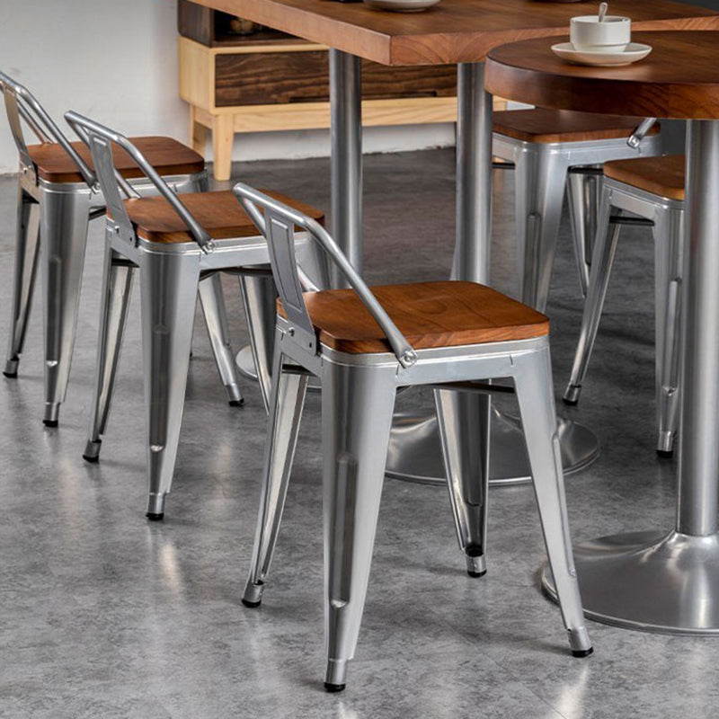 Industrial Dining Set 1/2/3/5 Pcs Kitchen Table and Chairs with Metal Frame