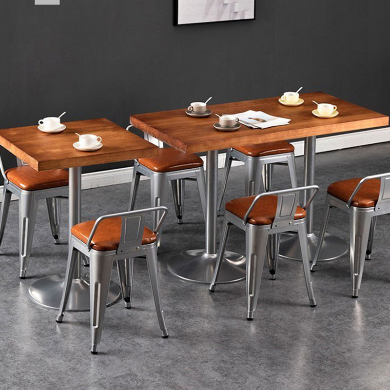 Industrial Dining Set 1/2/3/5 Pcs Kitchen Table and Chairs with Metal Frame