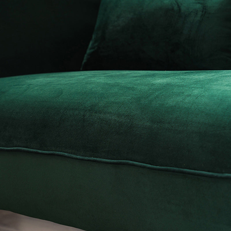 30.70" Wide Velvet Square Arm Sofa with Tight Back for Living Room