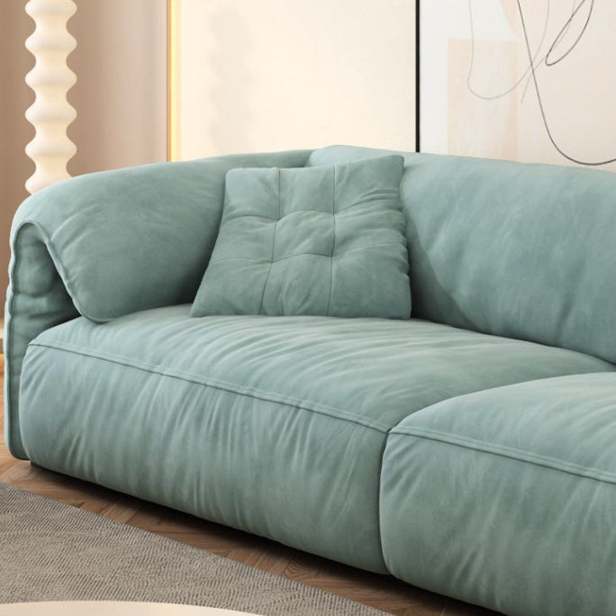Modernism Pillow Top Arm Sofa 41.34-In D Leather Down Fill Sofa