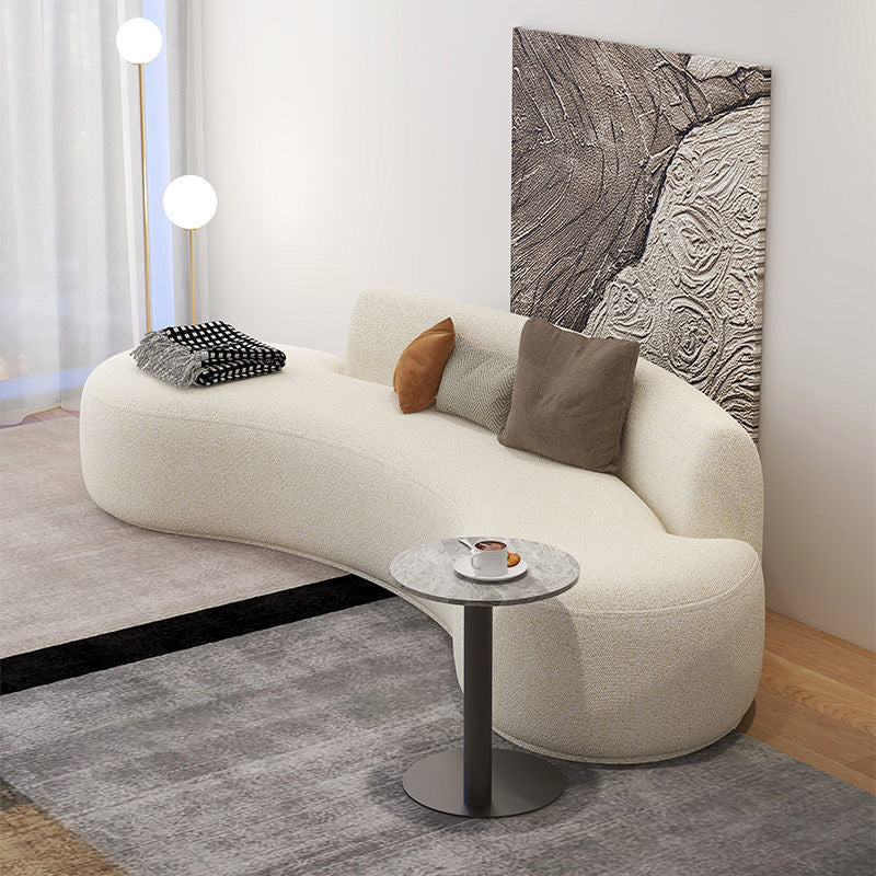 Nordic Modern Curved Sofa with Close Back Modern Living Room Armless Sofa