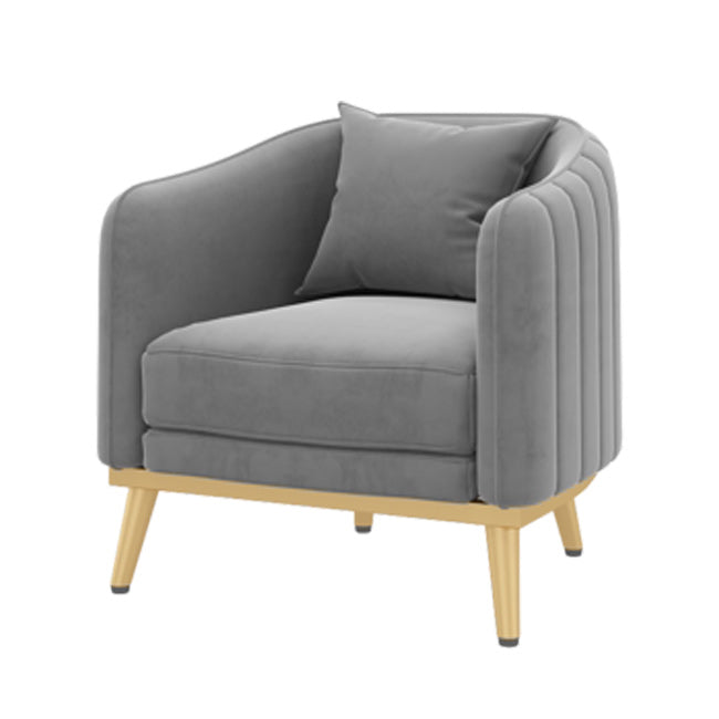 Contemporary Sloped Arm Sofa 29.53" H Single Cushion Sofa with Pillows