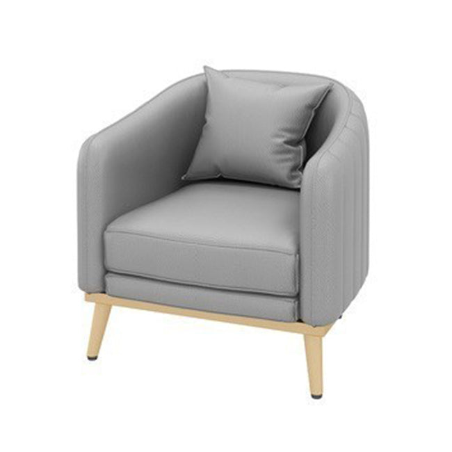 Contemporary Sloped Arm Sofa 29.53" H Single Cushion Sofa with Pillows