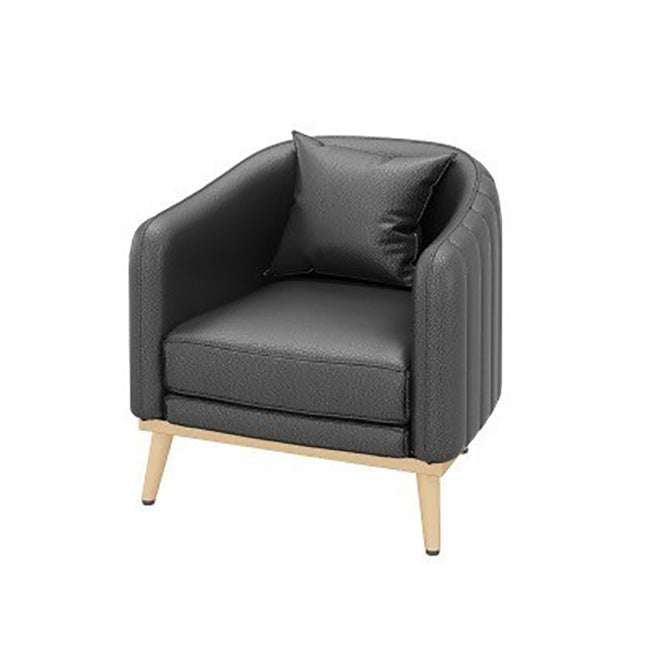 Contemporary Sloped Arm Sofa 29.53" H Single Cushion Sofa with Pillows