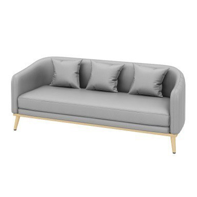 Contemporary Sloped Arm Sofa 29.53" H Single Cushion Sofa with Pillows