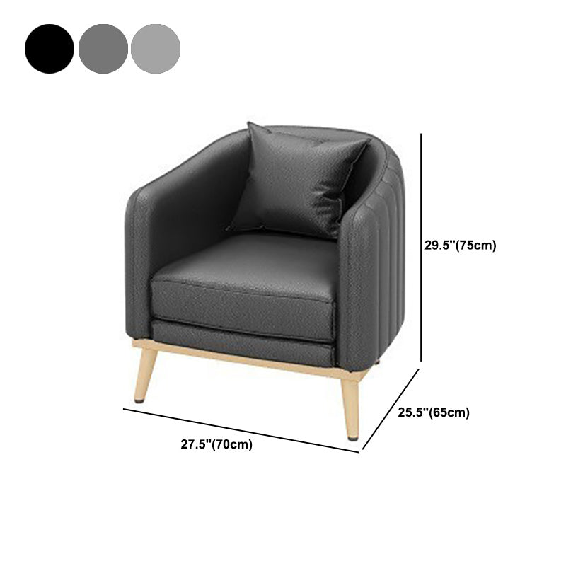 Contemporary Sloped Arm Sofa 29.53" H Single Cushion Sofa with Pillows