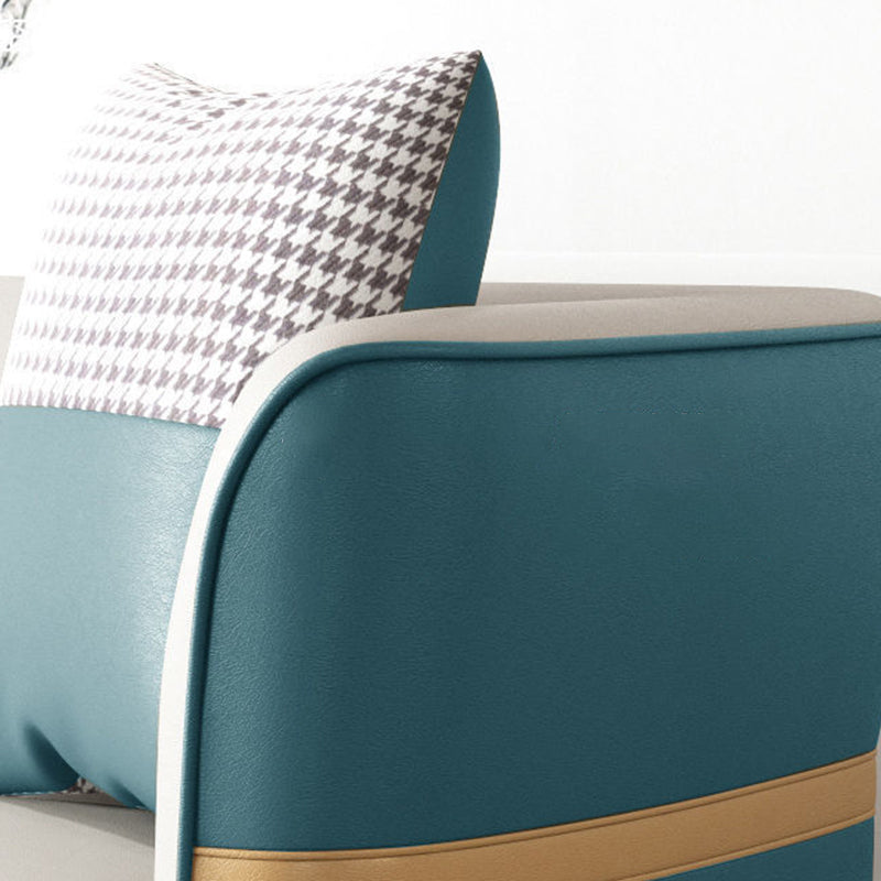 Modern Style Sofa Imitation Leather Sponge Upholstered Overturned Armchair Sofa Bed