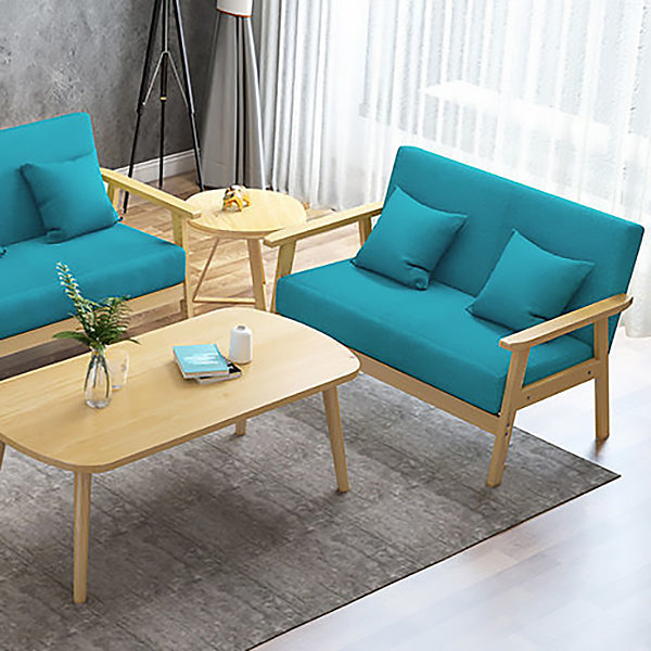 Contemporary Tight Back Standard Square Arm Living Room Settee