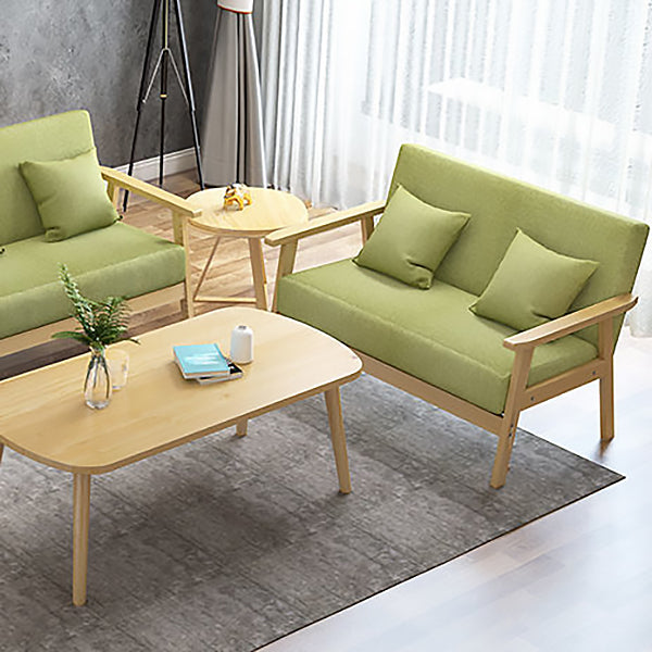 Contemporary Tight Back Standard Square Arm Living Room Settee