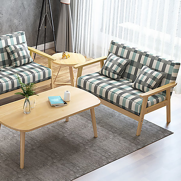 Contemporary Tight Back Standard Square Arm Living Room Settee