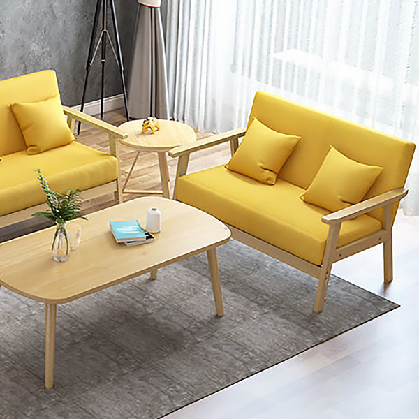 Contemporary Tight Back Standard Square Arm Living Room Settee