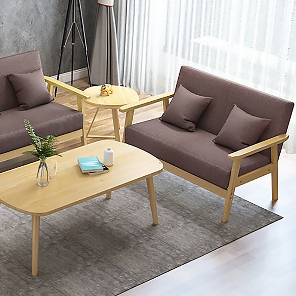 Contemporary Tight Back Standard Square Arm Living Room Settee