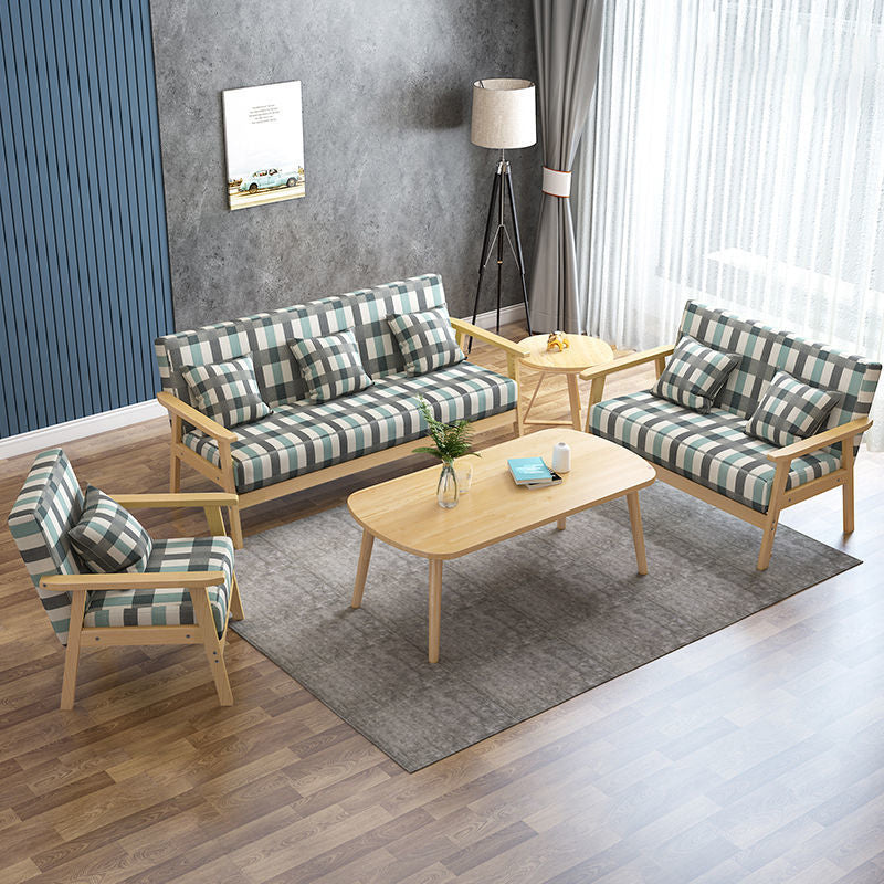 Contemporary Tight Back Standard Square Arm Living Room Settee