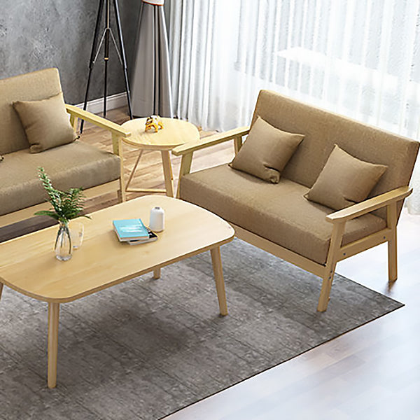 Contemporary Tight Back Standard Square Arm Living Room Settee