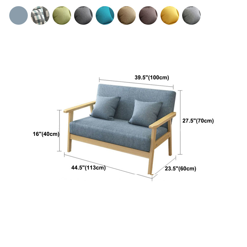 Contemporary Tight Back Standard Square Arm Living Room Settee