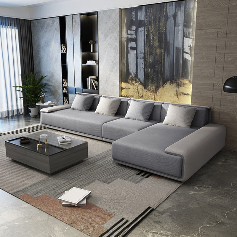Contemporary L-Shape Sectional Sofa with Pillow Top Arm for Living Room