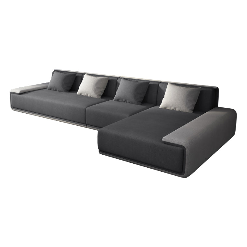 Contemporary L-Shape Sectional Sofa with Pillow Top Arm for Living Room