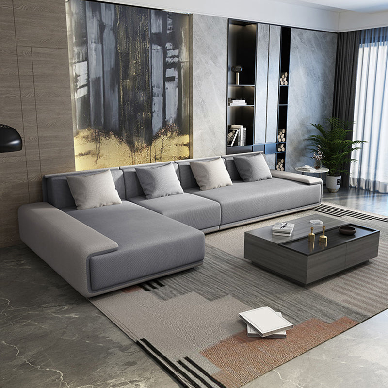 Contemporary L-Shape Sectional Sofa with Pillow Top Arm for Living Room