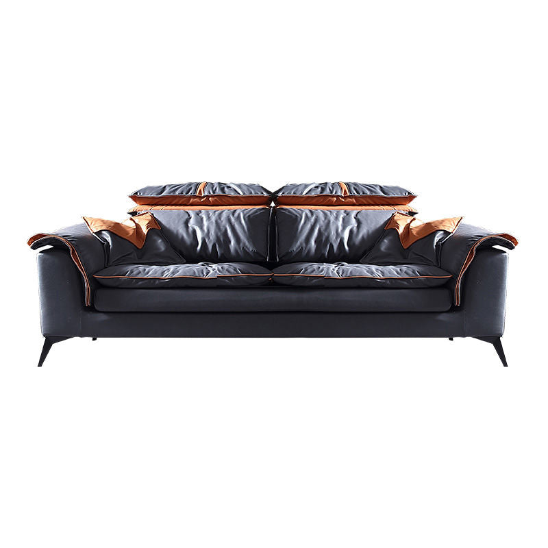 Grey Modern Tufted Sofa & Chaise Stain Resistant Sectional  41.33" H