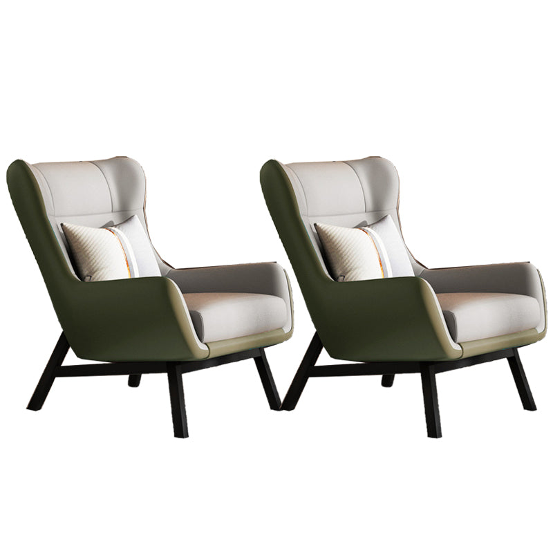 Glam 27.56" Wide Pillow Back Sponge Flared Arms Wingback Chair