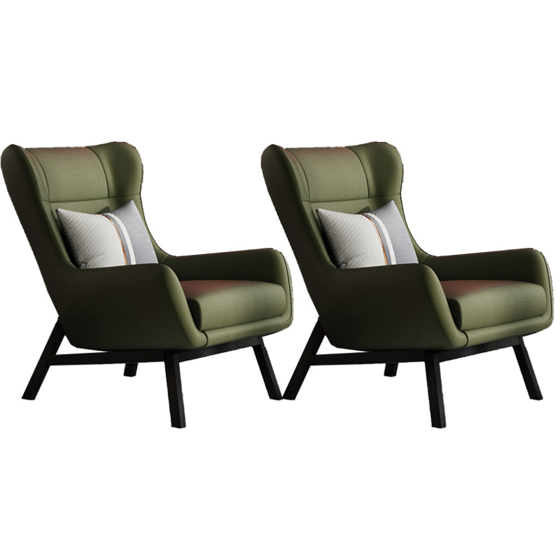 Glam 27.56" Wide Pillow Back Sponge Flared Arms Wingback Chair