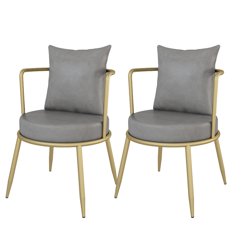 Glam Style 21.65 " Wide Pillow Back Metal Frame Sponge Arm Chair