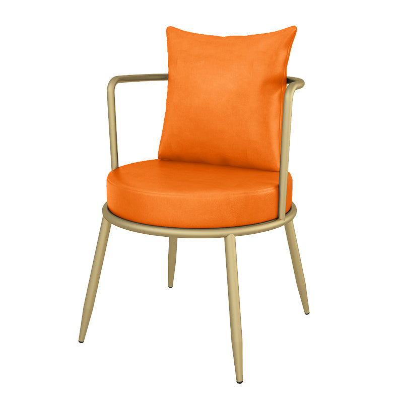 Glam Style 21.65 " Wide Pillow Back Metal Frame Sponge Arm Chair