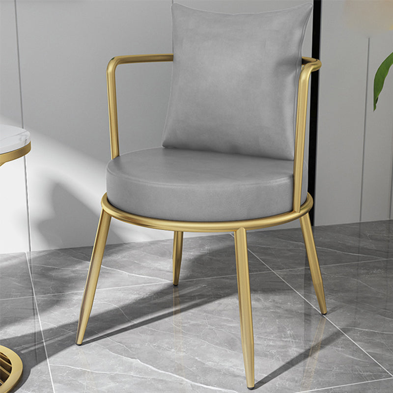 Glam Style 21.65 " Wide Pillow Back Metal Frame Sponge Arm Chair