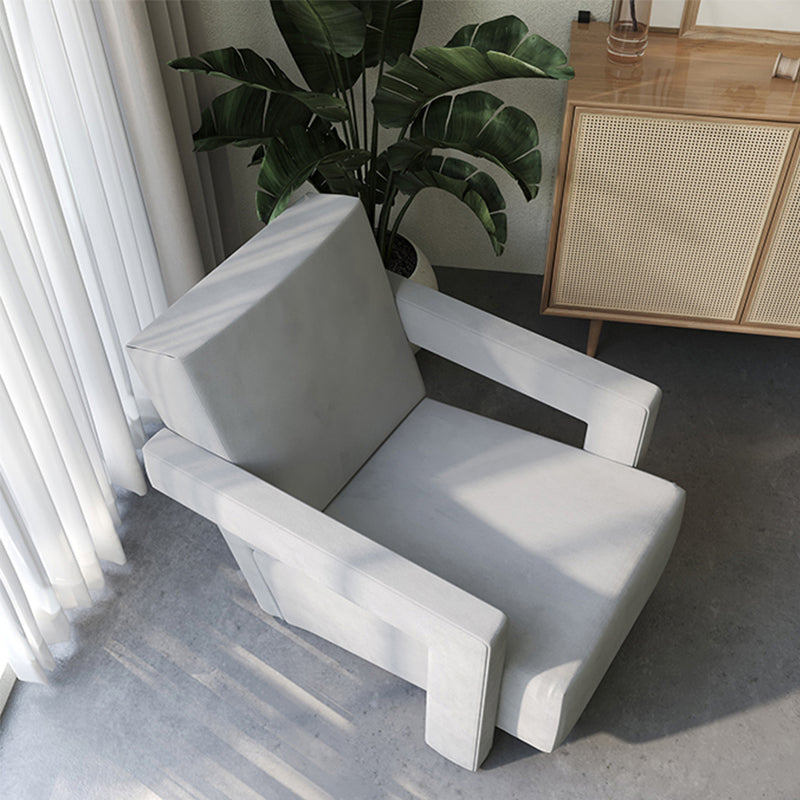 Mid-Century Modern Solid Color Accent Armchair Fixed Back Arm Chair for Living Room