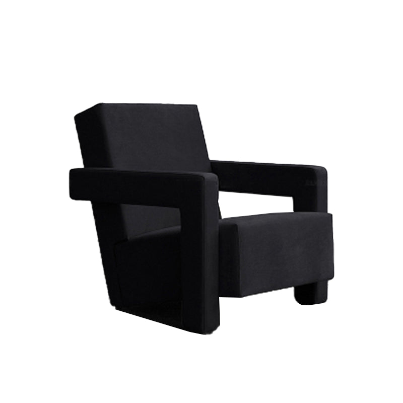 Mid-Century Modern Solid Color Accent Armchair Fixed Back Arm Chair for Living Room