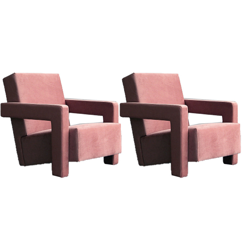 Mid-Century Modern Solid Color Accent Armchair Fixed Back Arm Chair for Living Room
