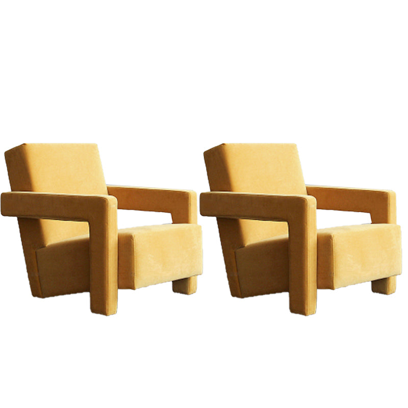 Mid-Century Modern Solid Color Accent Armchair Fixed Back Arm Chair for Living Room